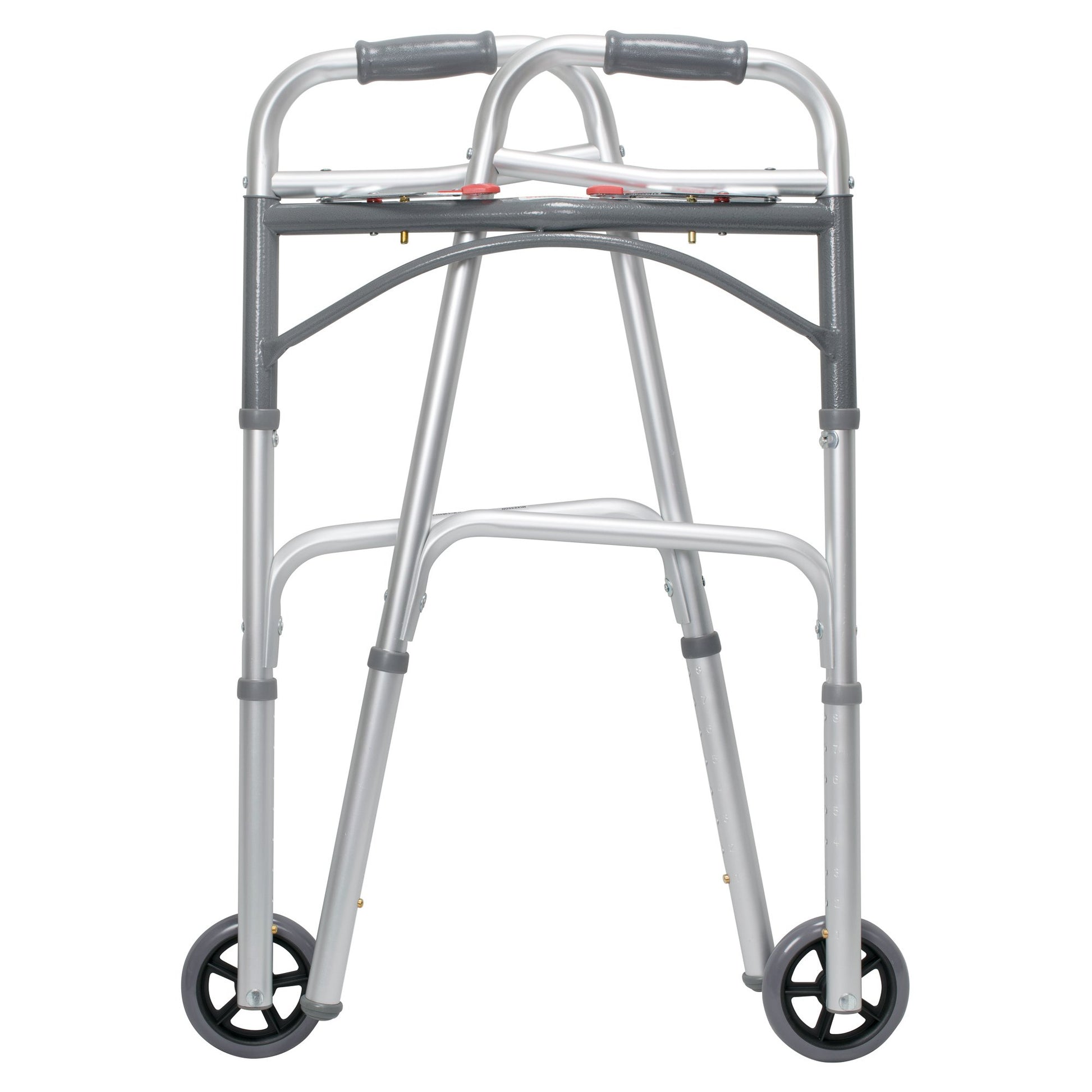 Dual Release Folding Walker with Wheels