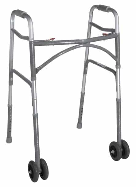 Bariatric Aluminum Folding Walker, Two Button