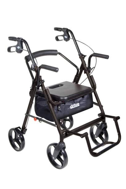 Duet Rollator/Transport Chair, 8″ Casters