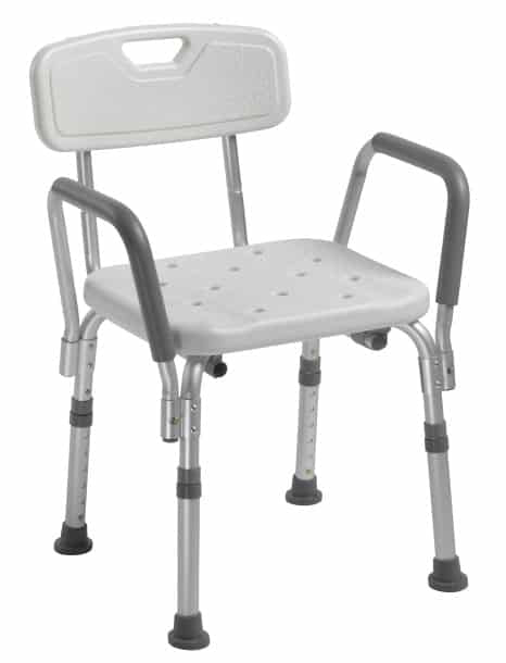 Shower Chair with Back and Removable Padded Arms